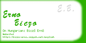 erno biczo business card
